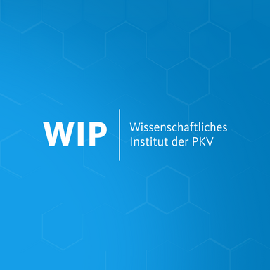 Wissenschaftliches Institut der PKV Logo auf blauem Hintergrund