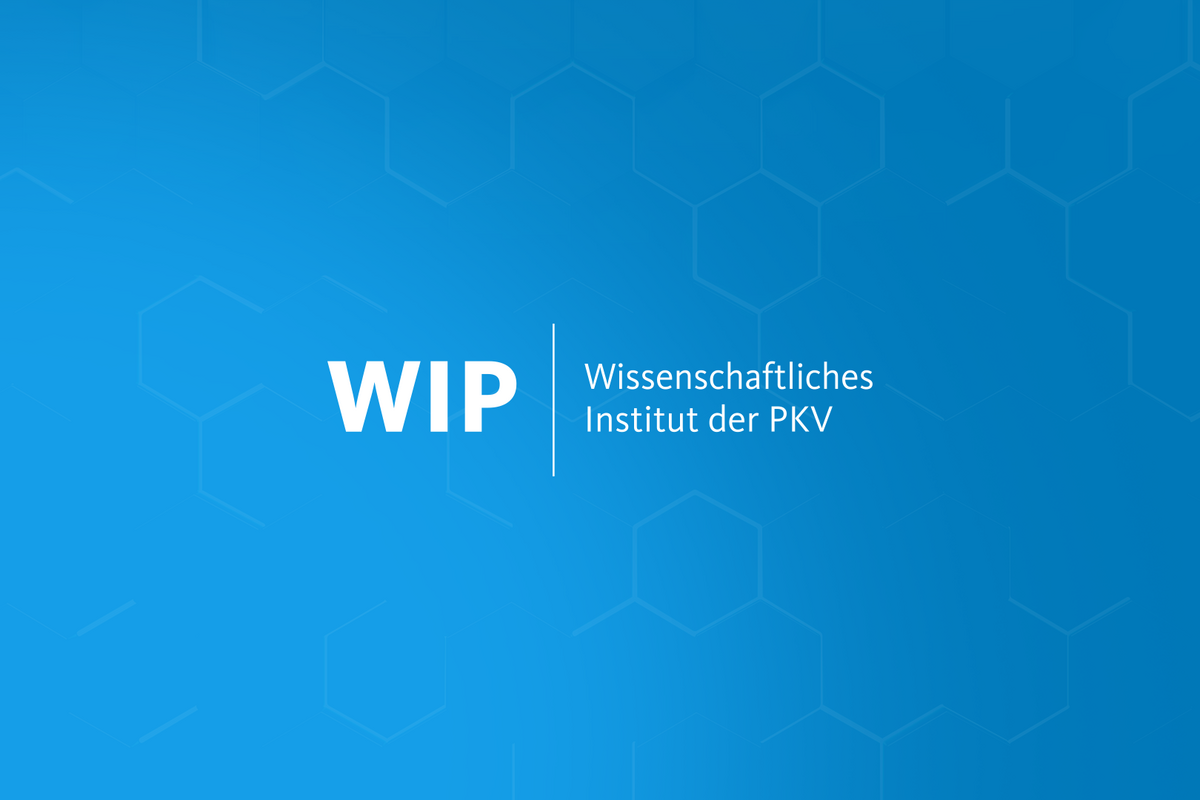 Wissenschaftliches Institut der PKV Logo auf blauem Hintergrund